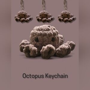 Brown Octopus Keychain